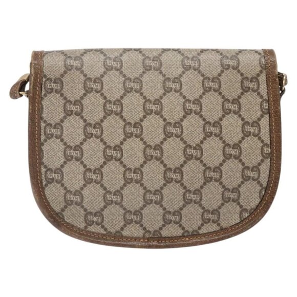 GUCCI GG Plus Supreme Shoulder Bag PVC Beige Gold Auth th6187 - Picture 2 of 16